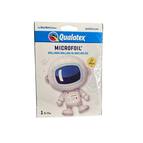 Space Happy Birthday Balloon Set – Astronaut & Planets Foil Balloons (2 Pack) - Picture 2 of 4